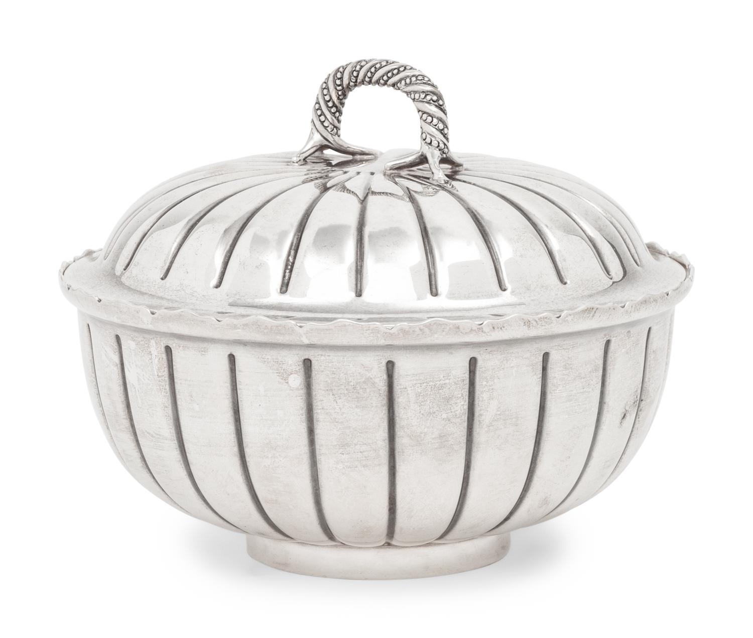 A Mexican Silver Covered Bowl Retailed by Tiffany and Co