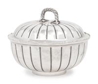 A Mexican Silver Covered Bowl Retailed by Tiffany and Co