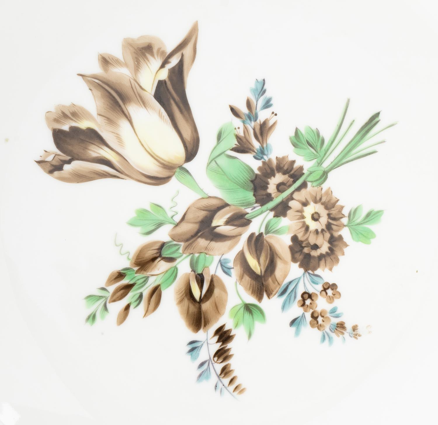 A Popov Factory Porcelain Soup Plate and Underplate