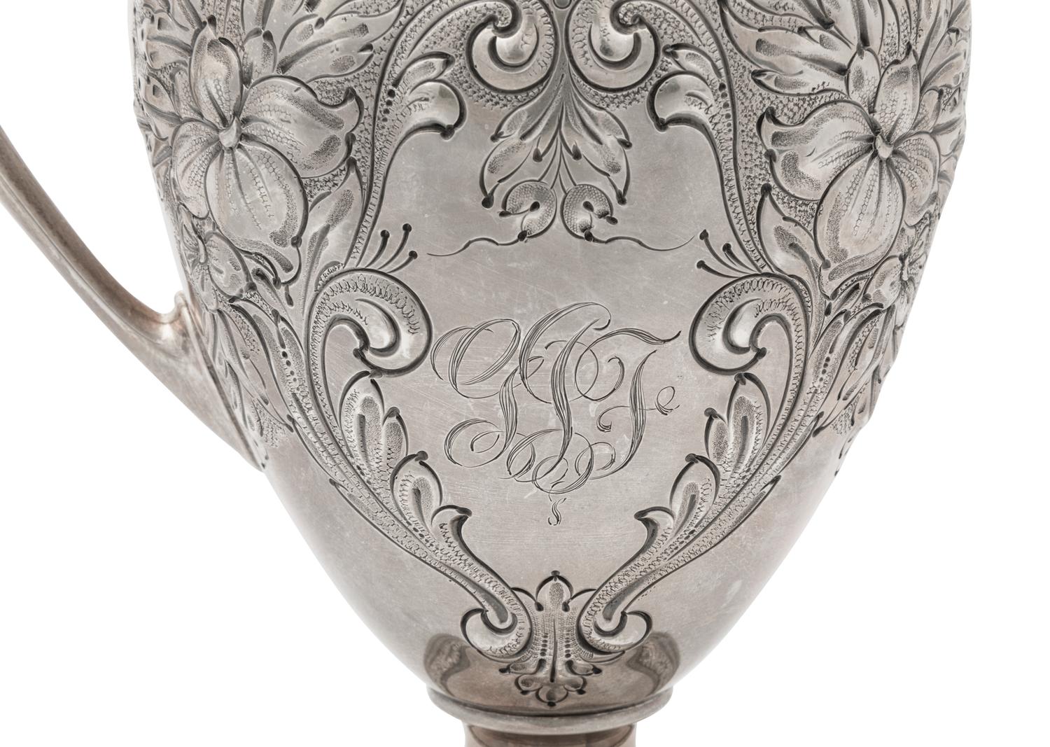 A Whiting Champlain Silver Water Pitcher