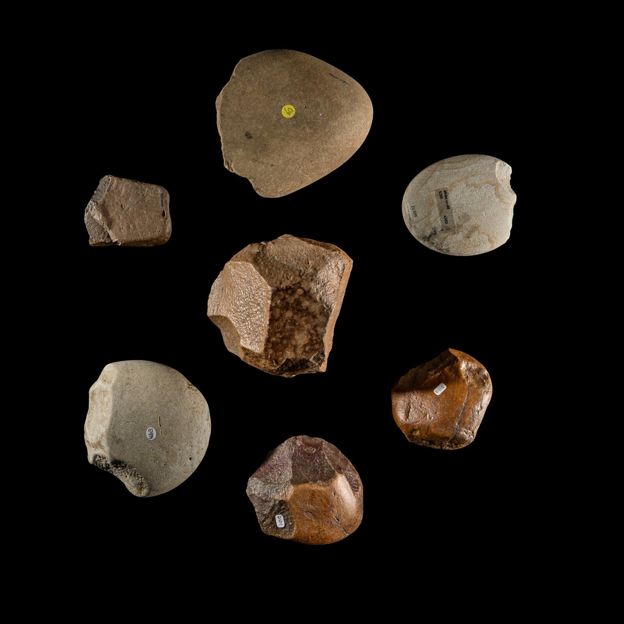 Seven Paleolithic Stone Tools