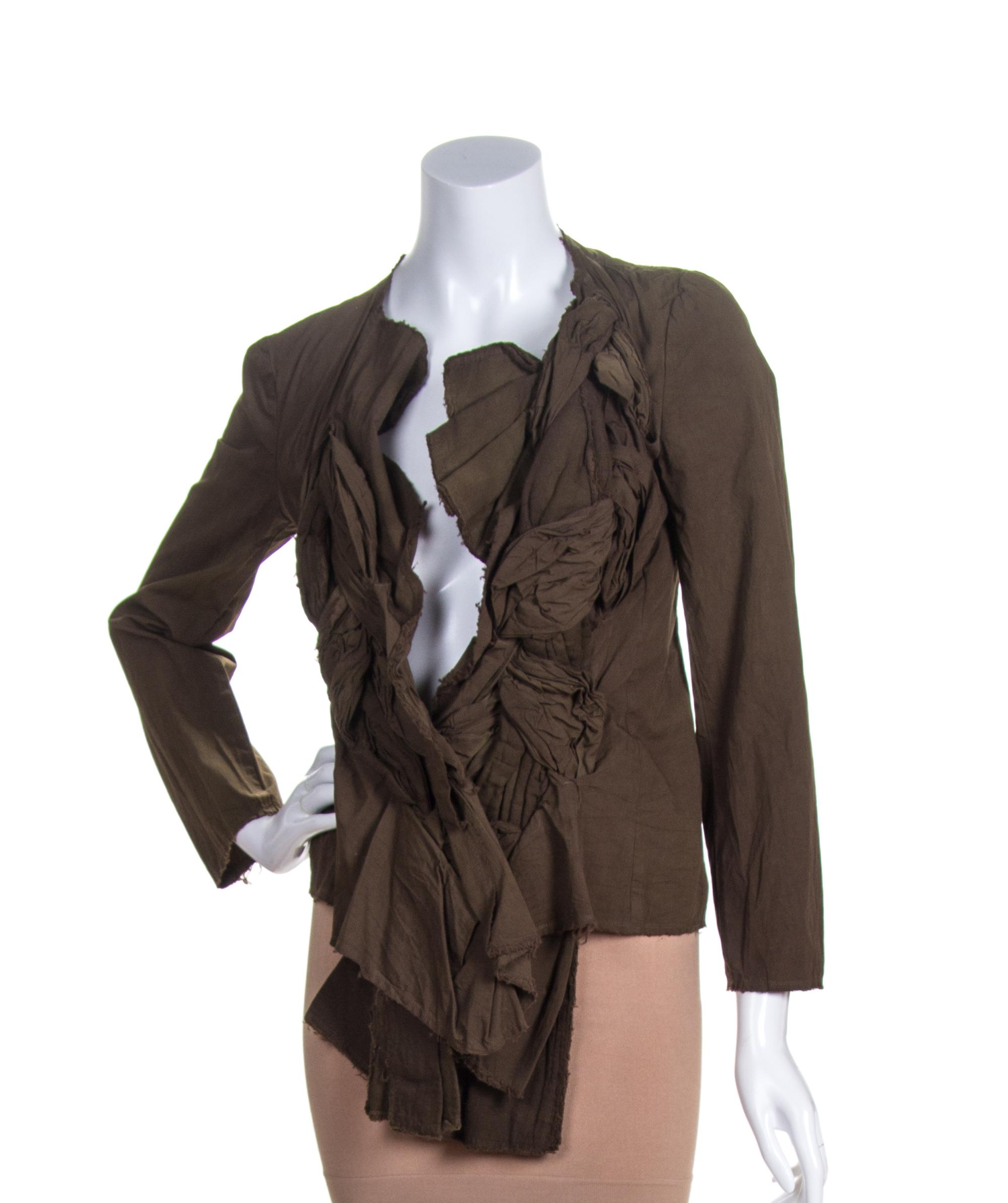 A Comme des Garcons Olive Cotton Jacket, Size S.