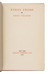 Wharton, Edith (1862-1937). Ethan Frome . New York: Charles Scribner's Sons, 1911.