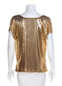 Whitting & Davis Gold Oroton Top, 1980-90s Size label: Small