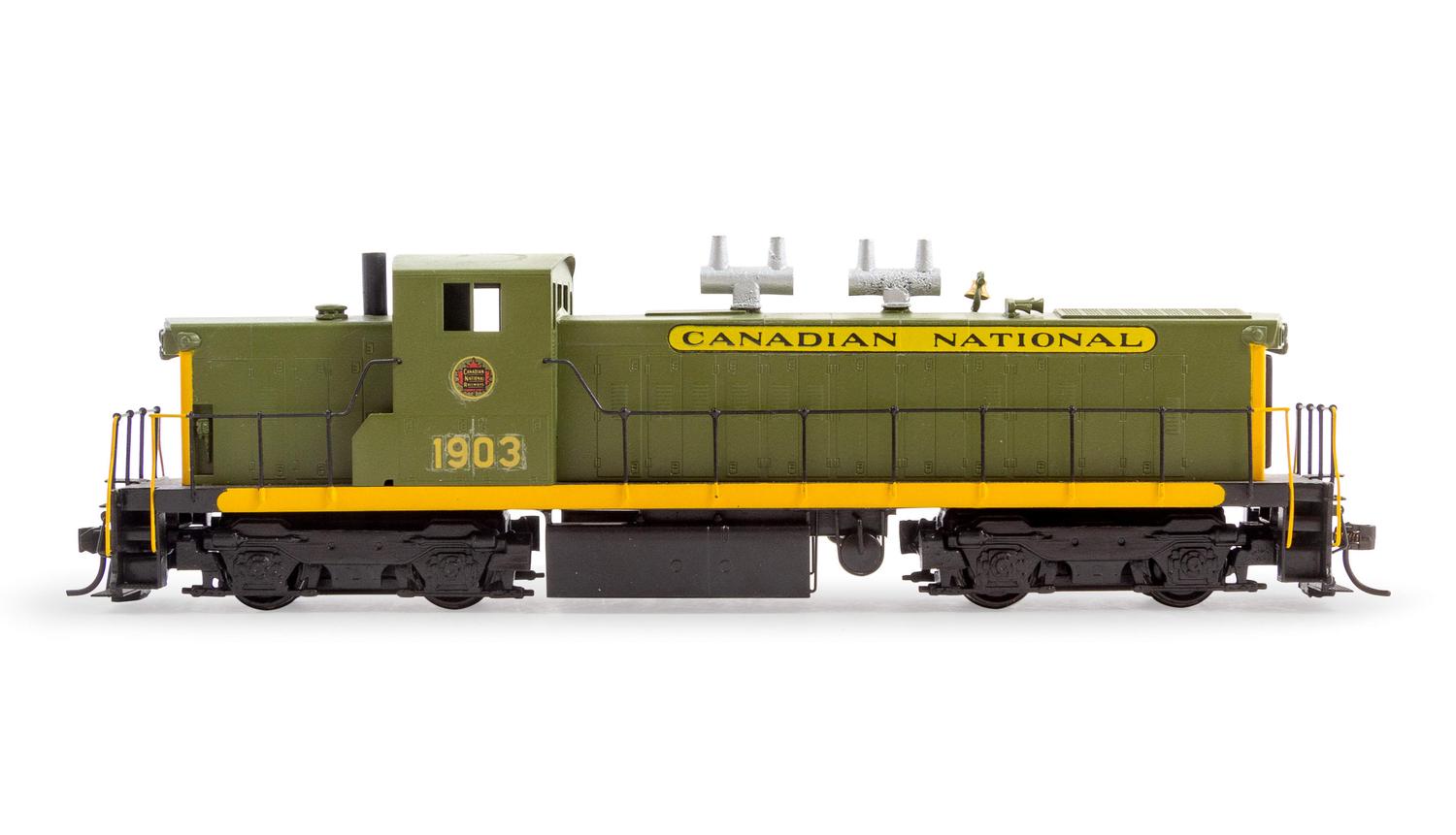 A Group of Polychrome Model Trains