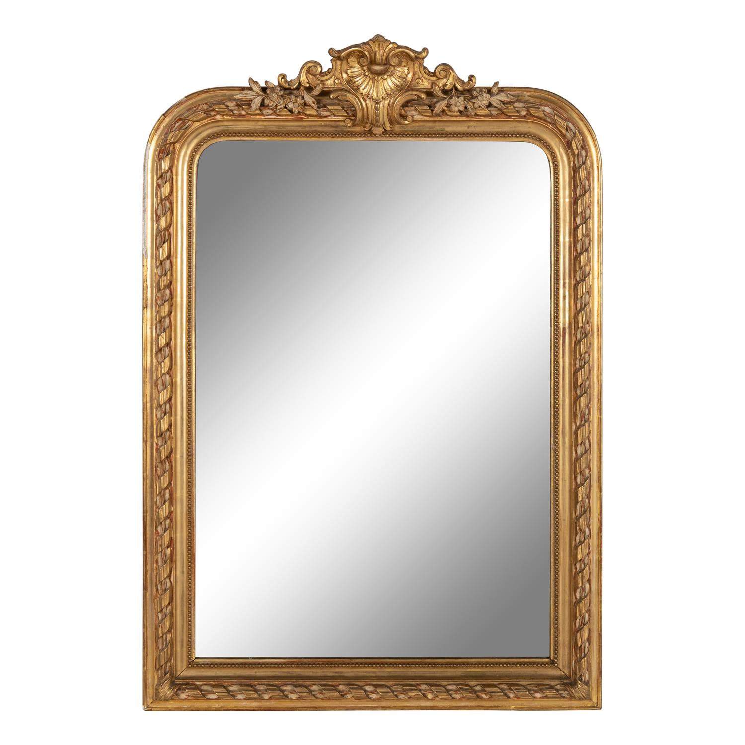 A Louis XVI Style Giltwood Mirror