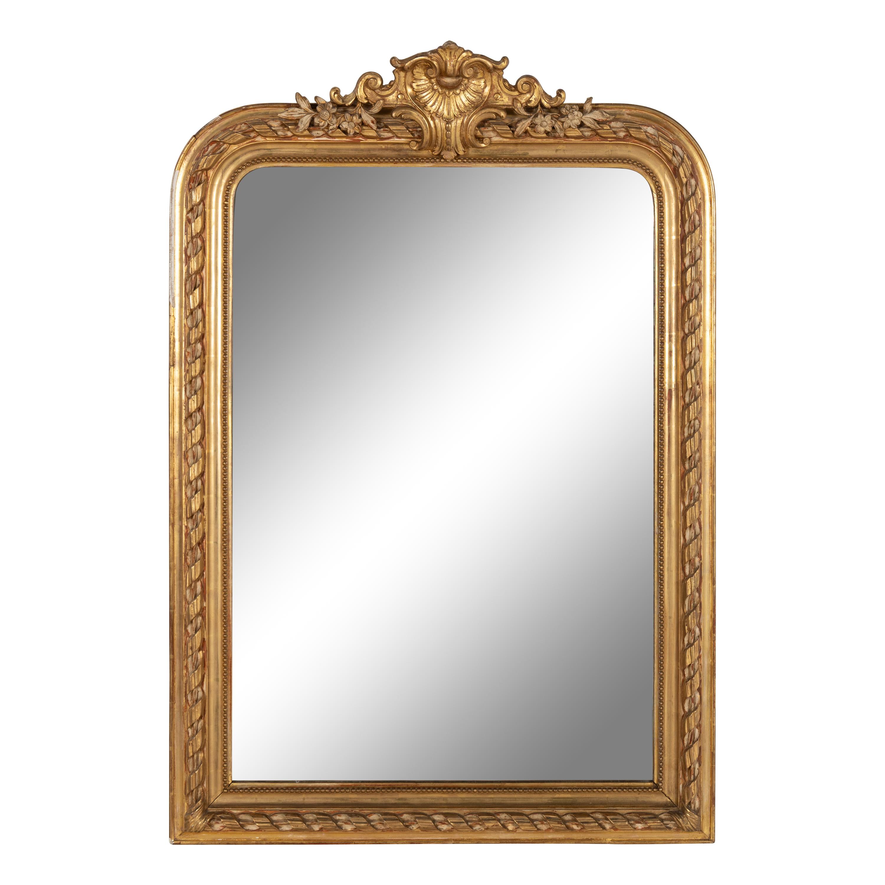 A Louis XVI Style Giltwood Mirror