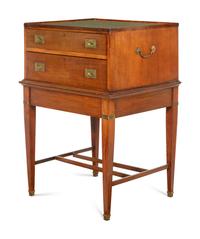 A Campaign Style Mahogany Work Table