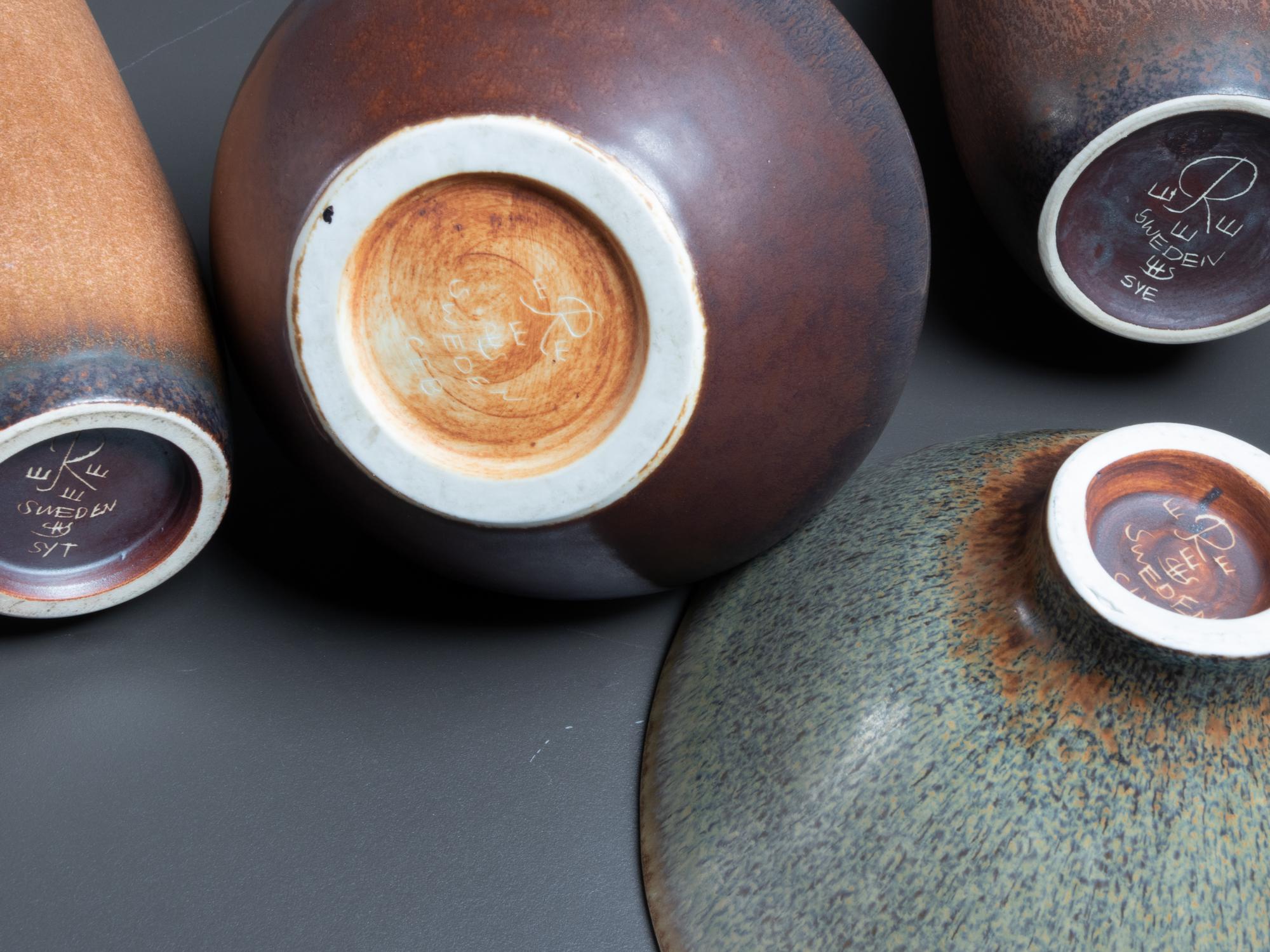Collection of Five Vessels Rörstrand, Sweden