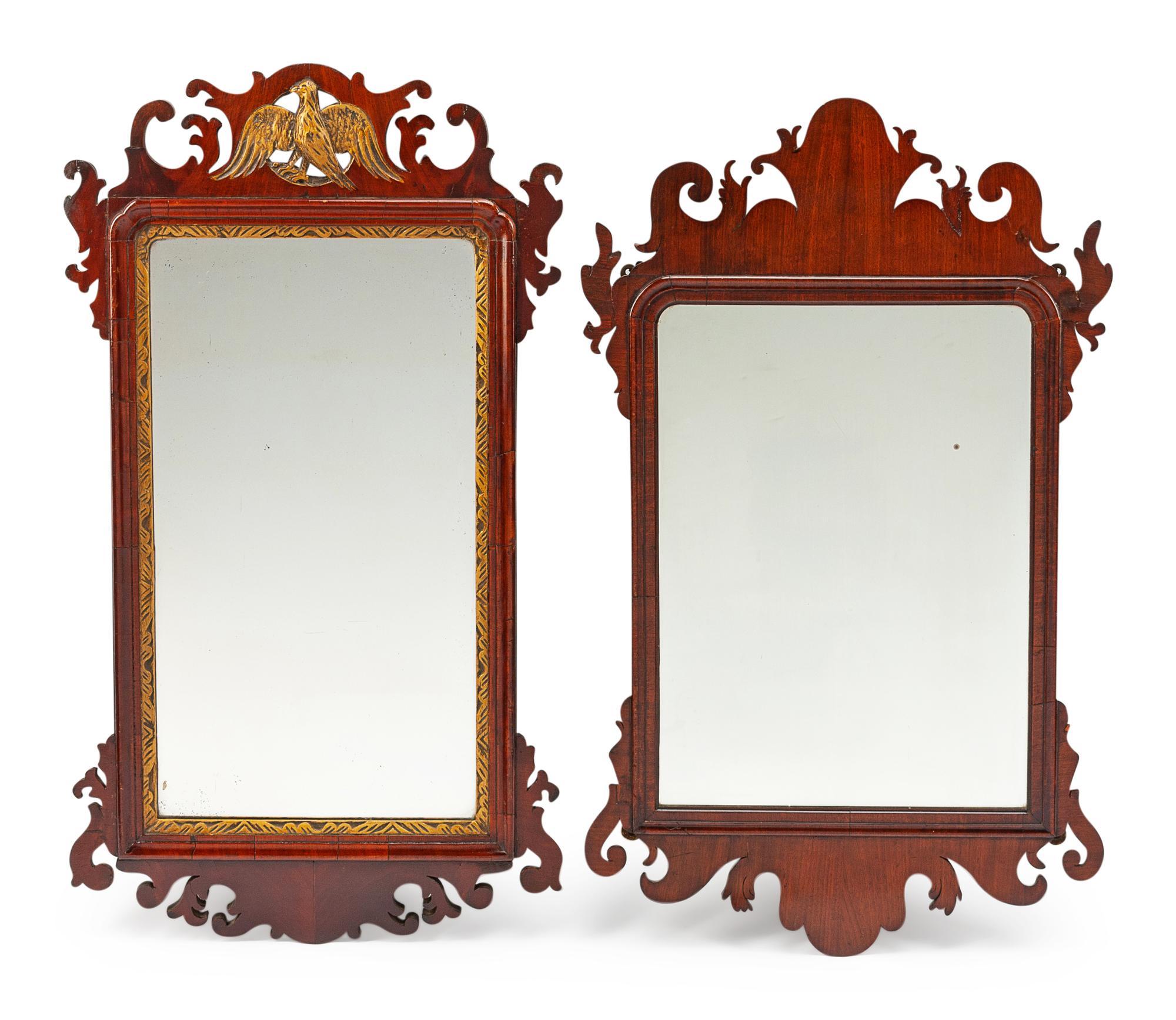 A George III Parcel Gilt Mahogany Mirror