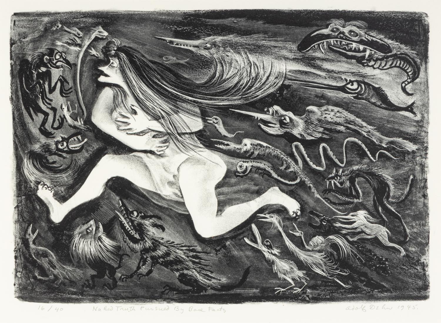 All for a Piece of Meat, 1928 and Naked Truth Pursued by Bare Facts, 1945 (two works)