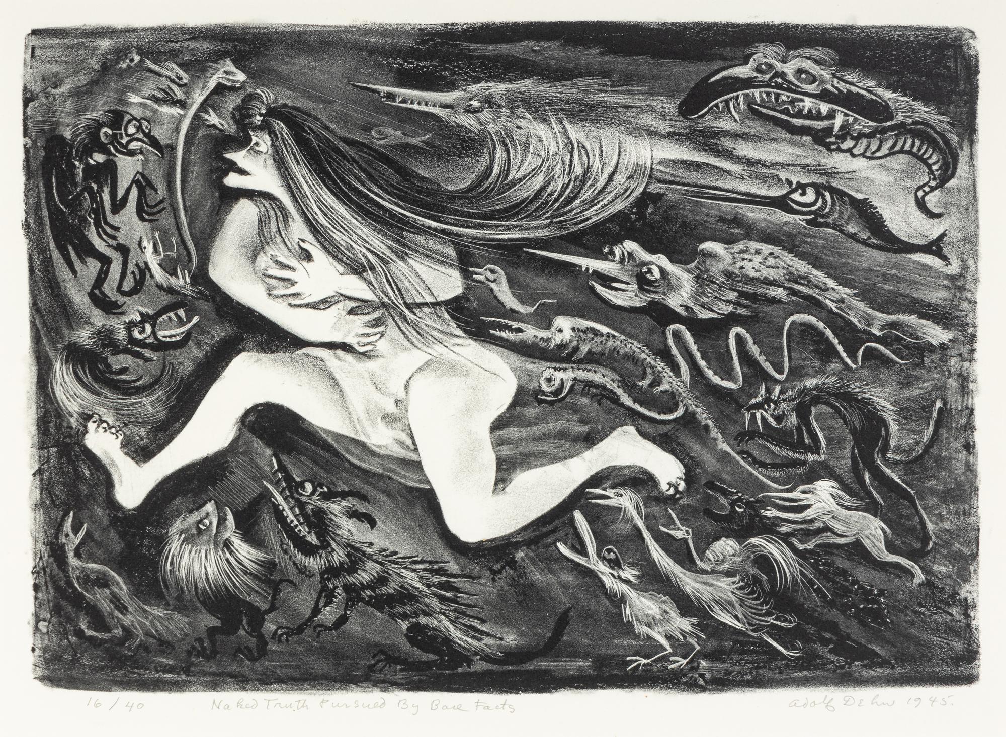 All for a Piece of Meat, 1928 and Naked Truth Pursued by Bare Facts, 1945 (two works)