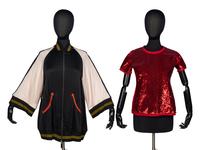 Designer Silk Bomber Jacket & Sequin T-Shirt