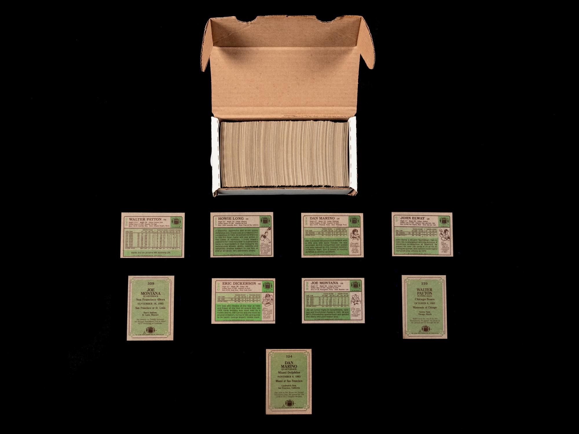 A Complete Set of 1984 Topps Football Cards (396/396)