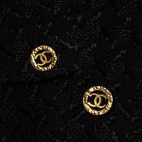 Chanel, Black Jacquard Skirt Suit