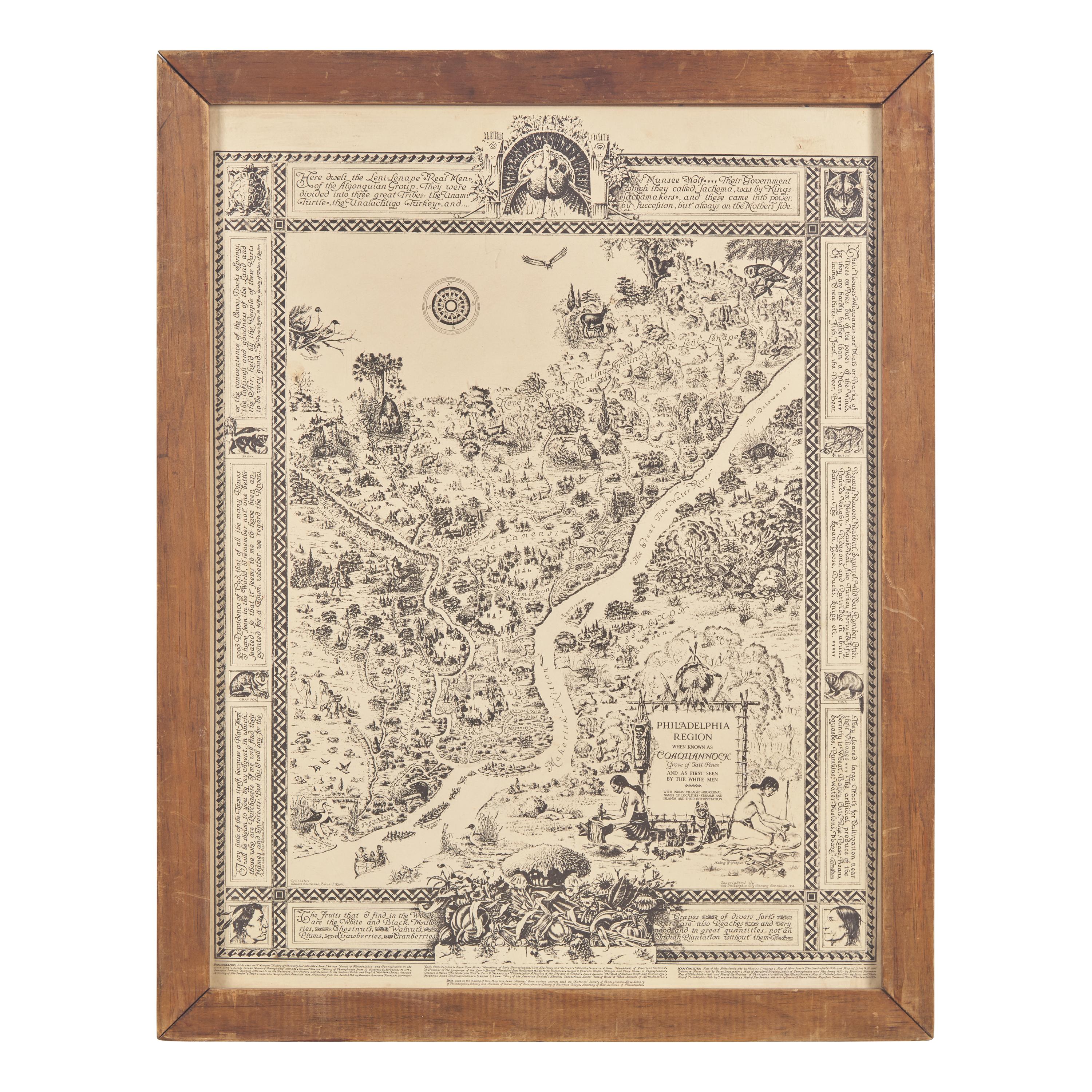 [Philadelphia] Group of 5 19th-20th century maps of Philadelphia