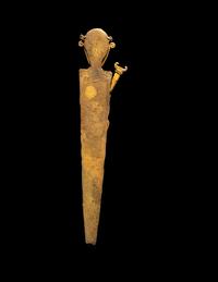 A Muisca Gold Tunjo Figure