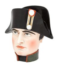 A Large Polychromed Porcleain Napoleon Head Tobacco Jar Height 7 1/2 inches. — 19TH CENTURY