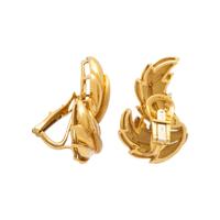 YELLOW GOLD LEAF EARRINGS