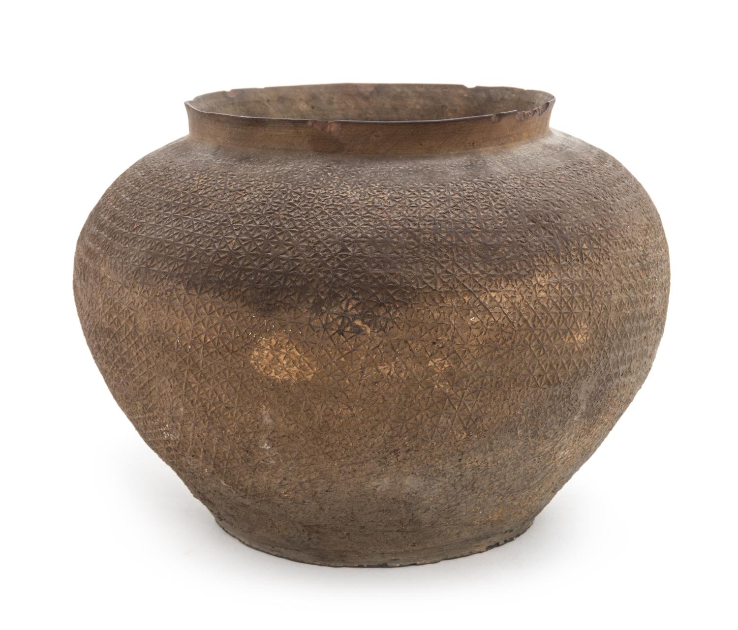 A Pottery Vessel Height 5 1/4 x diameter 7 3/4 inches. — WARRING STATE PERIOD (475-221 B.C.)
