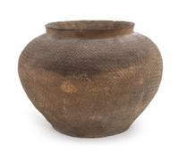 A Pottery Vessel Height 5 1/4 x diameter 7 3/4 inches. — WARRING STATE PERIOD (475-221 B.C.)