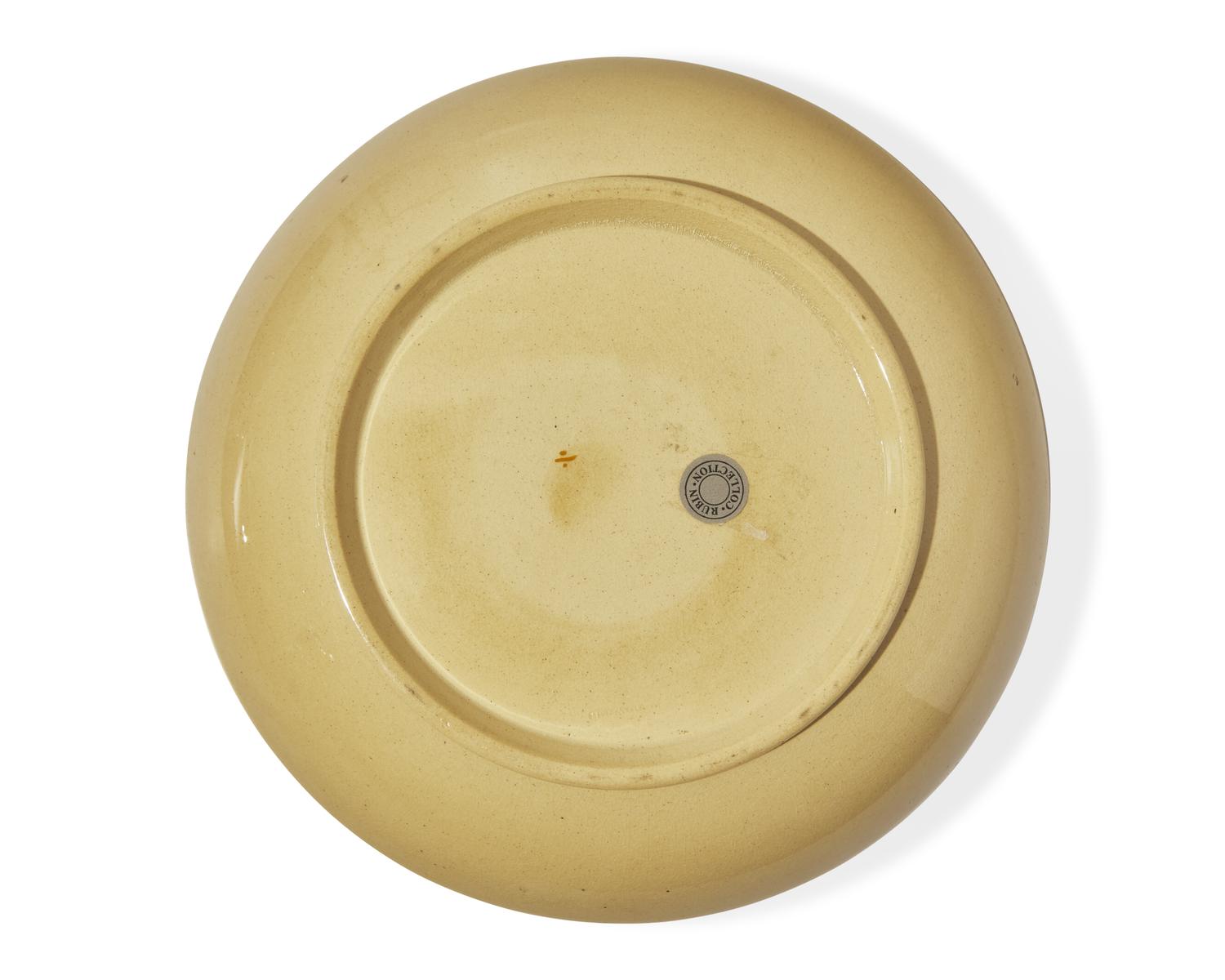 A Wedgwood Glazed Caneware Bowl with Enameled Cipher