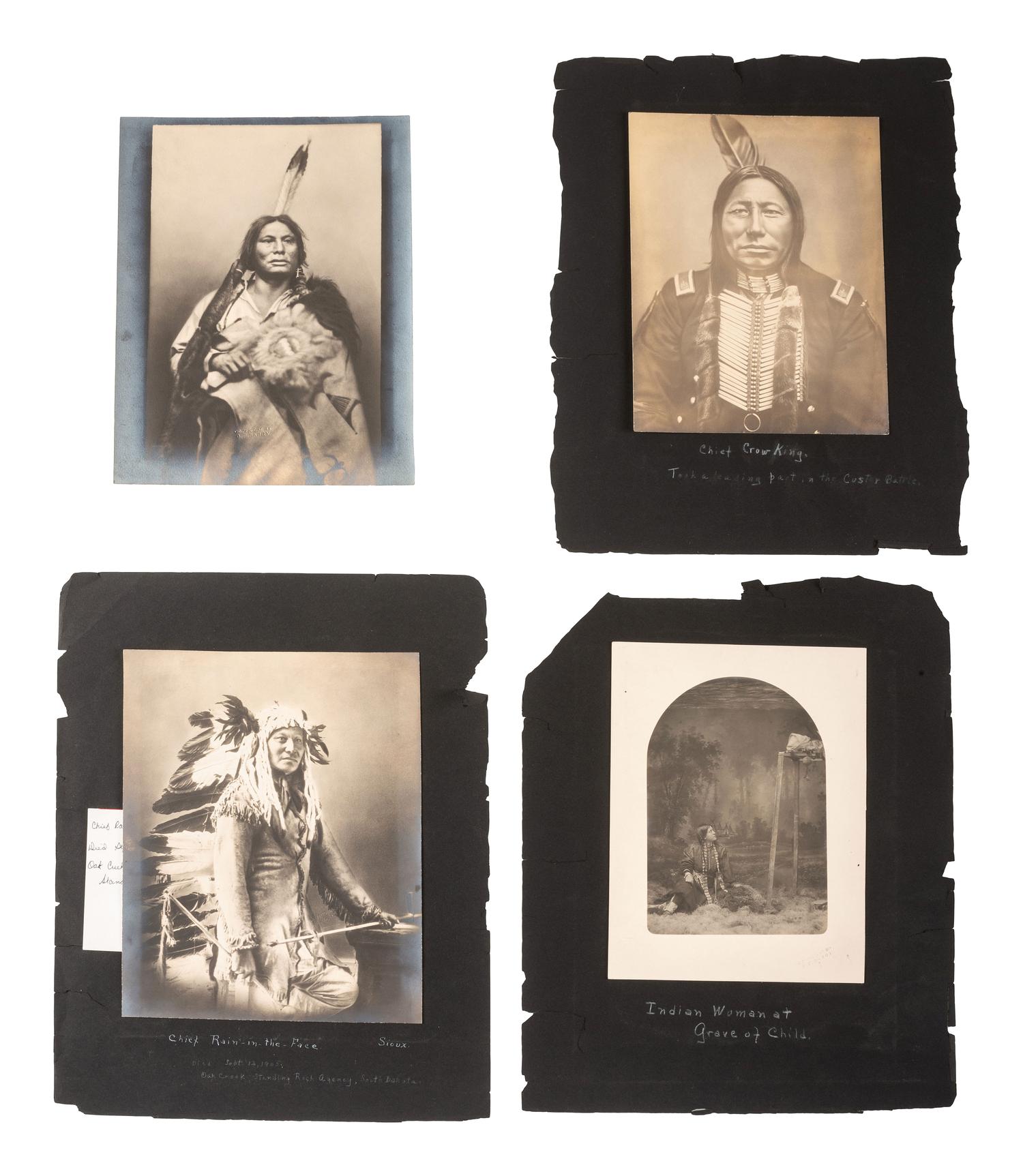 [NATIVE AMERICANS]. BARRY, David F. (1854-1934), photographer. A collection of 51 photographs of Native American subjects, George Armstrong Custer, and personalities and places associated with the Battle of Little Bighorn.