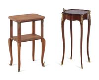 Two Gilt Metal Mounted End Tables