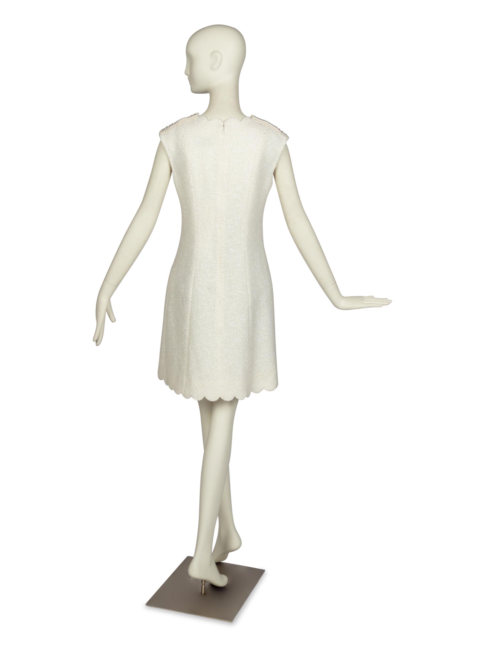 Chanel White Dress with Black Bow, 2020