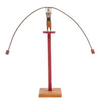 An American Wood and Metal Balancing Toy Height overall 13 3/4 inches.