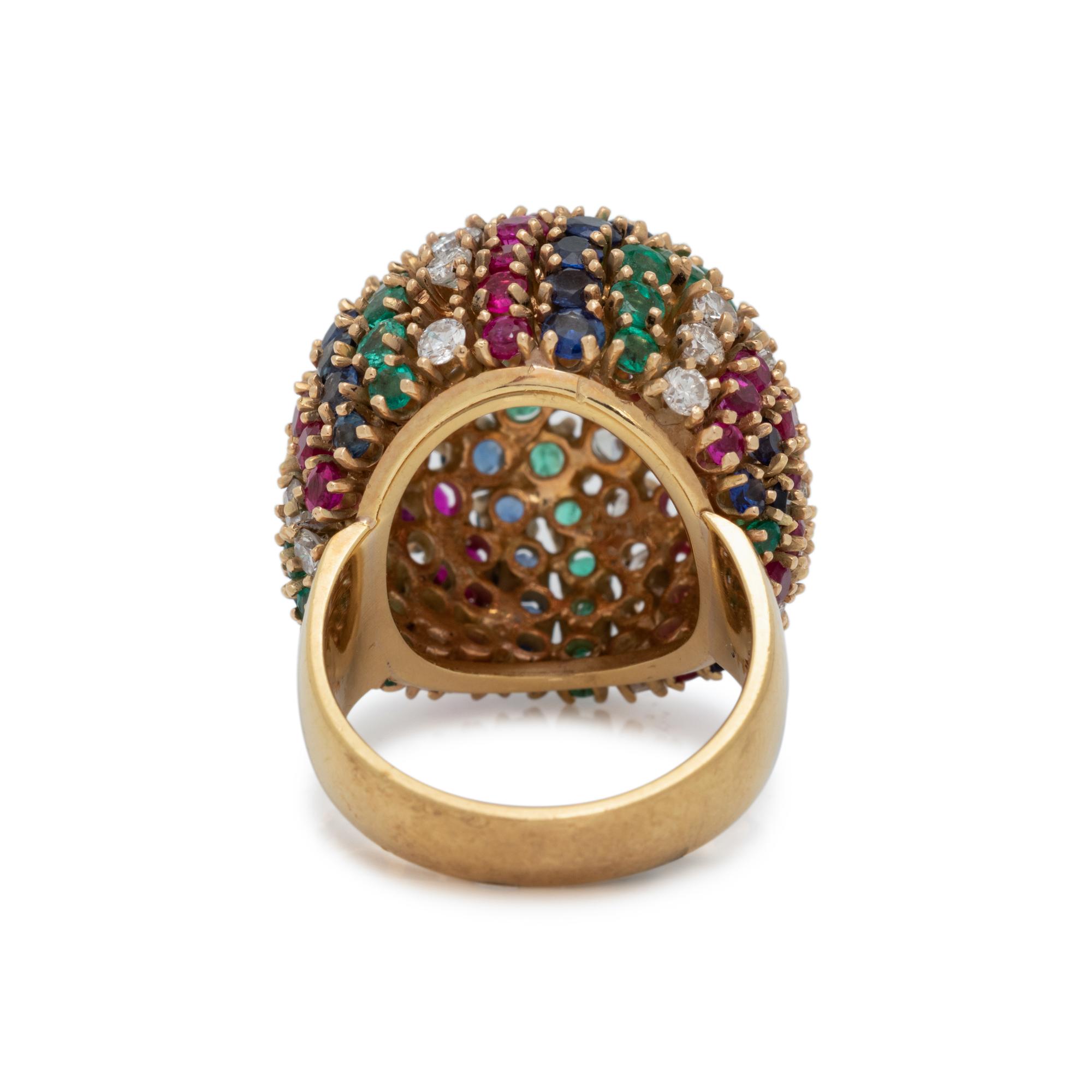 MULTIGEM AND DIAMOND RING