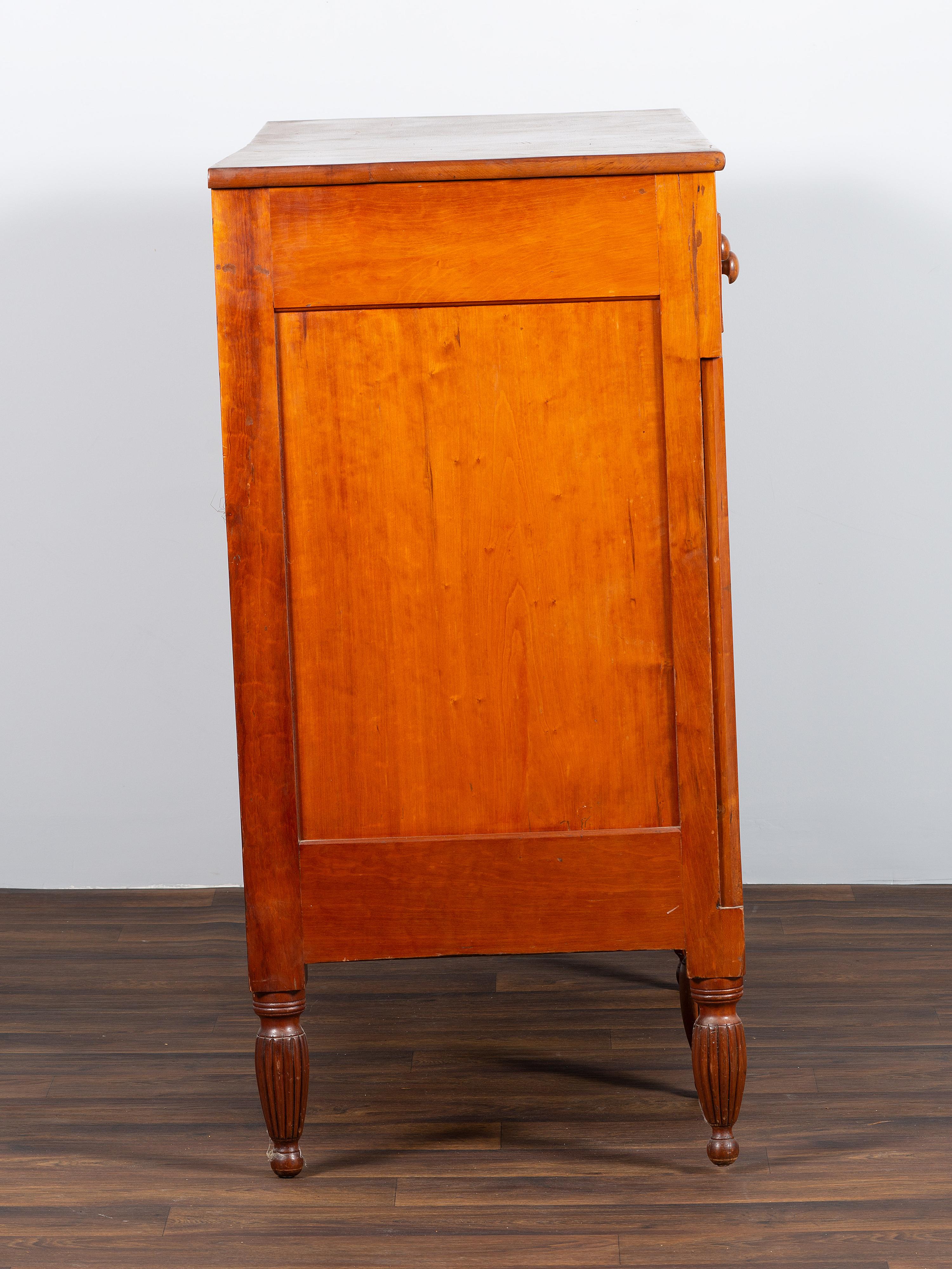 A Federal Cherrywood and Tiger Maple Sideboard