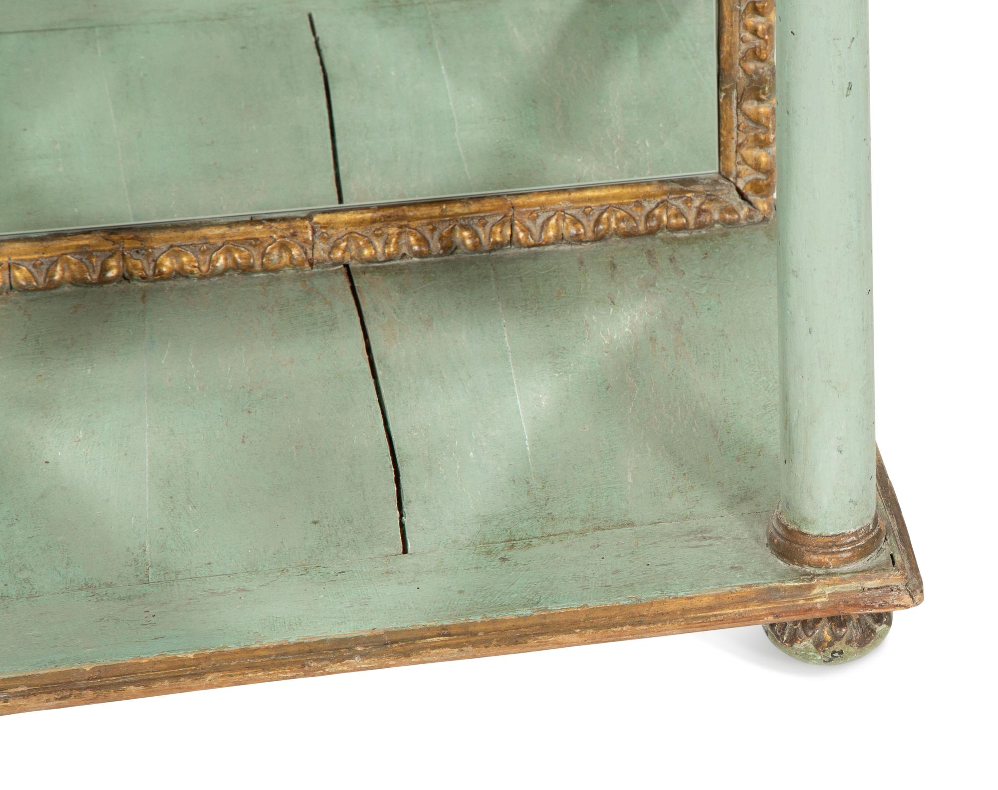 A Swedish Painted and Parcel Gilt Side Table