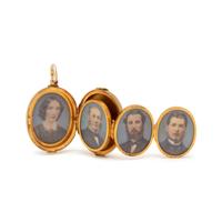 VICTORIAN, YELLOW GOLD LOCKET PENDANT