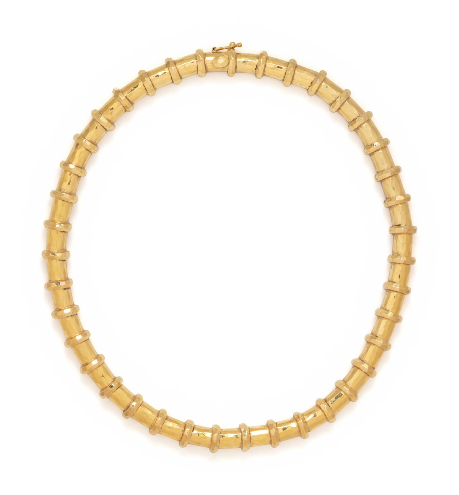 HENRY DUNAY, YELLOW GOLD NECKLACE