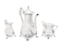 An American Silver Three-Piece Coffee Service