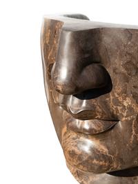 A Pair of Italian Carved Marble "Face" Chairs