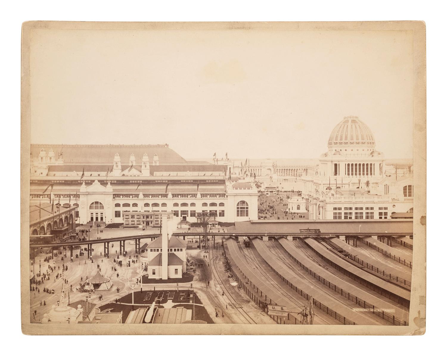 Chicago World's Fair GRABILL, John C. H. (1849-1903), photographer. Large format albumen view of Chicago during the World's Columbian Exposition. 1892- 1893.