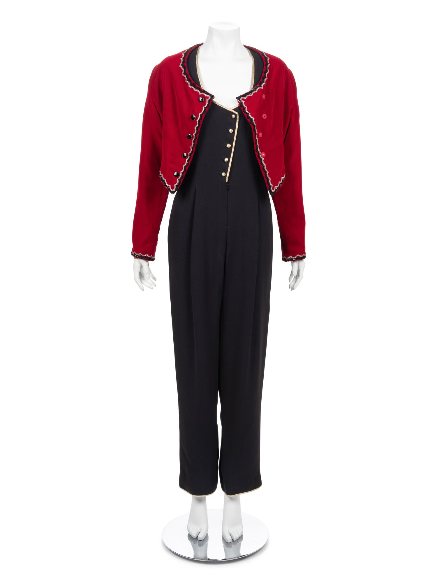 Geoffrey Beene Jumpsuit and Cropped Jacket, Fall 1988