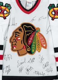 A Group of Chicago Blackhawks Signed Autograph Items,