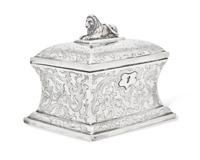An Austrian silver tea caddy, Josef Reiner, Vienna, Austria, 1849