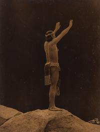 CURTIS, Edward (1868-1952). Prayer to the Stars. Orotone.