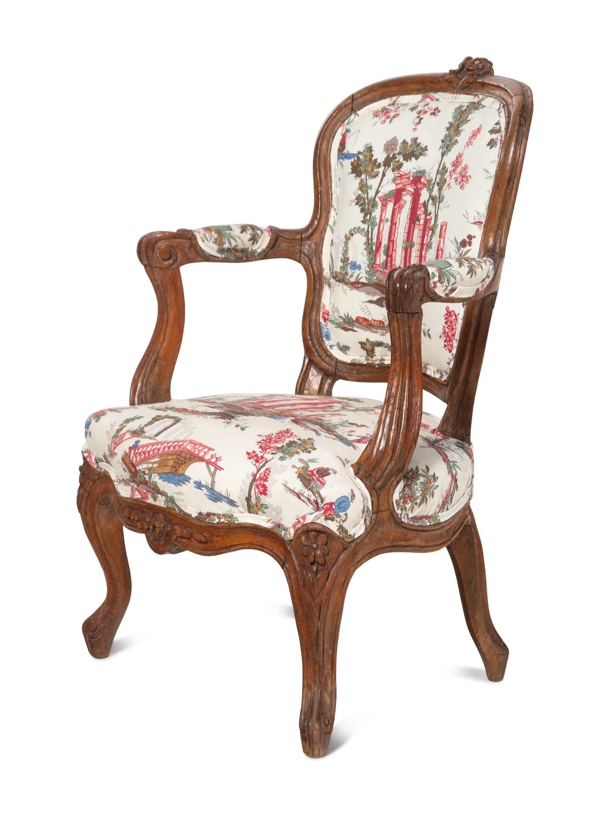 A Louis XV Beechwood Child's Fauteuil