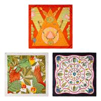 A Group of Three Hermès Scarves