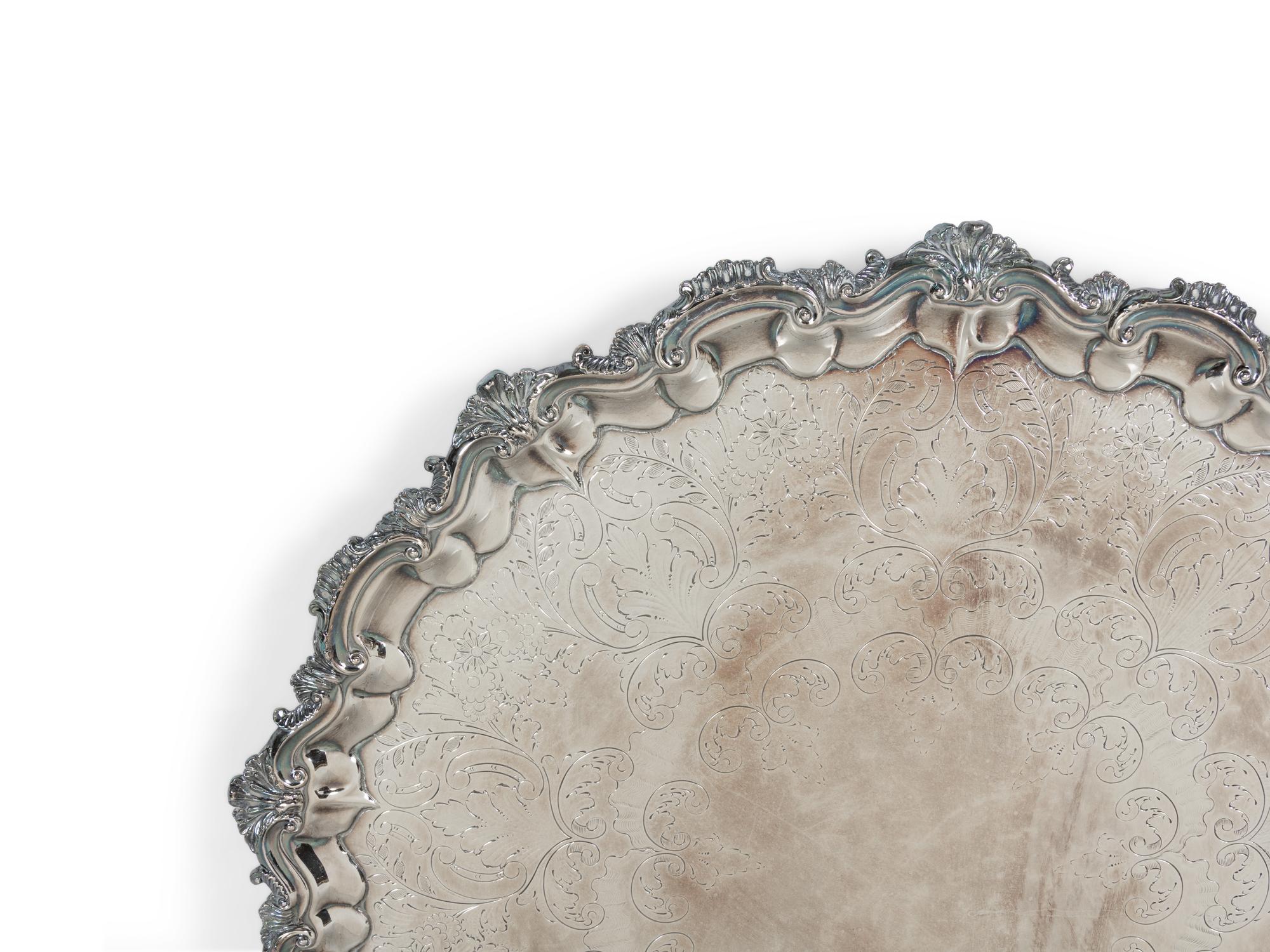 An English Silver-Plate Tray