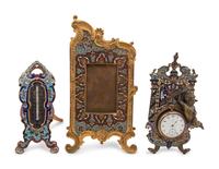 A Collection of Thirteen Continental Champlevé Enamel Articles