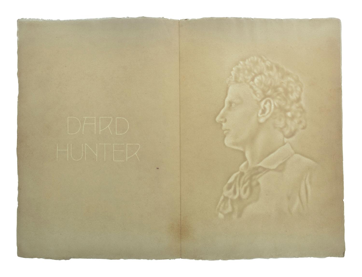 [HUNTER, Dard (1883-1966)]. Watermark portrait of Dard Hunter. [Paris]: [Perrigot-Masure], [1922].