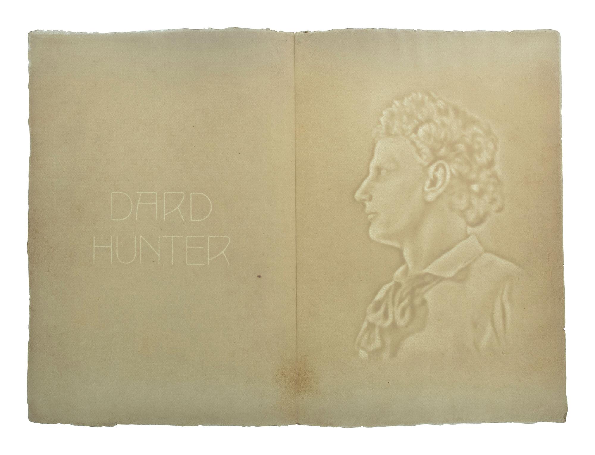 [HUNTER, Dard (1883-1966)]. Watermark portrait of Dard Hunter. [Paris]: [Perrigot-Masure], [1922].