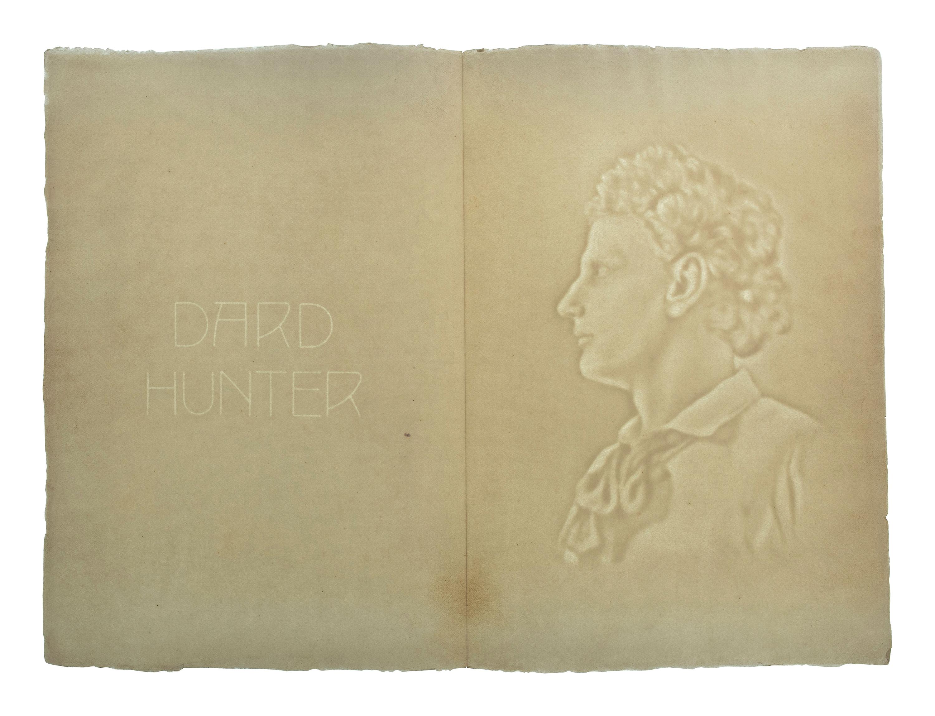 [HUNTER, Dard (1883-1966)]. Watermark portrait of Dard Hunter. [Paris]: [Perrigot-Masure], [1922].