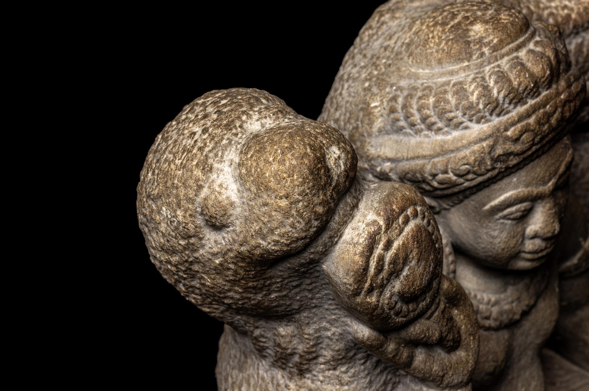 A Khmer Sandstone Carving